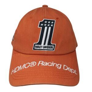 Harley-Davidson HDMC Racing Dept. Baseball Cap Orange One Size Adjustable